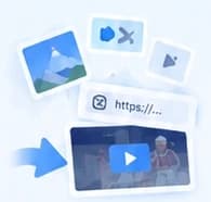 素材画像と参考動画URLのイメージ